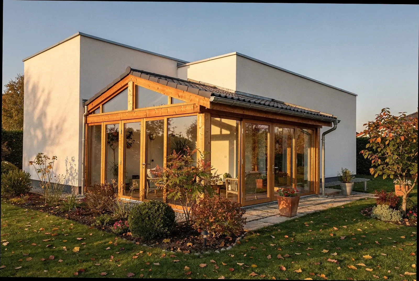 Kaltwintergarten an einem Reihenhaus als Inspiration für Königsbrunn