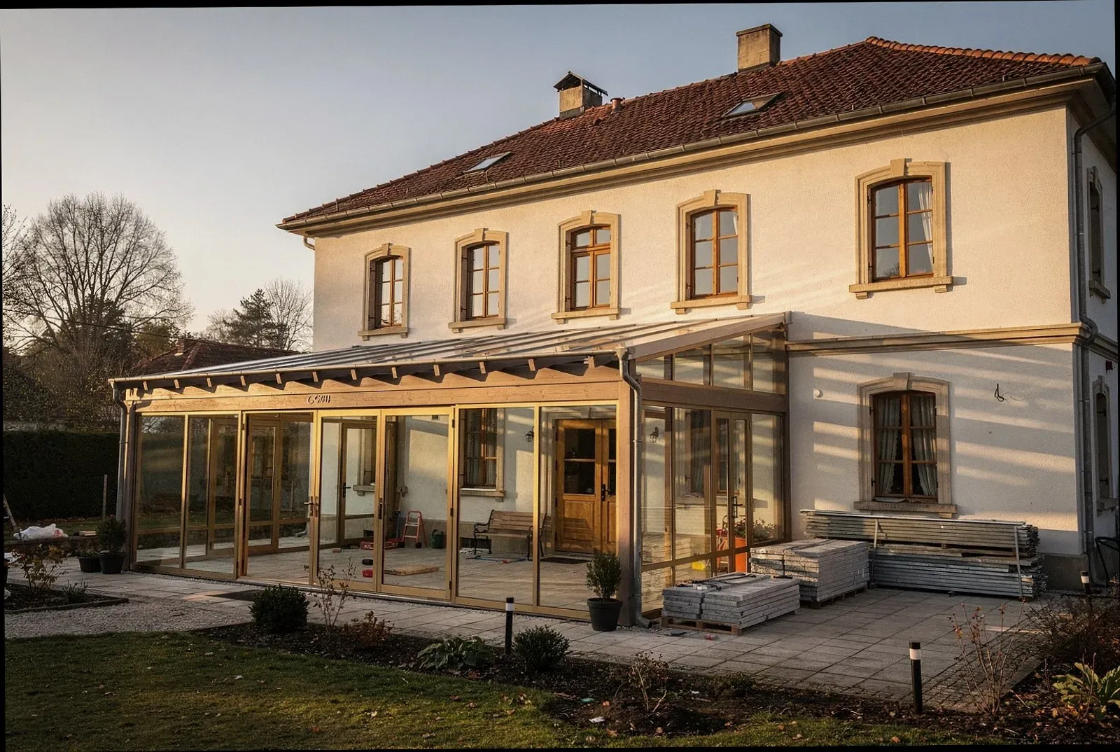 Symbolbild: Wintergarten an einem Wohnhaus, Projektidee für Königsbrunn